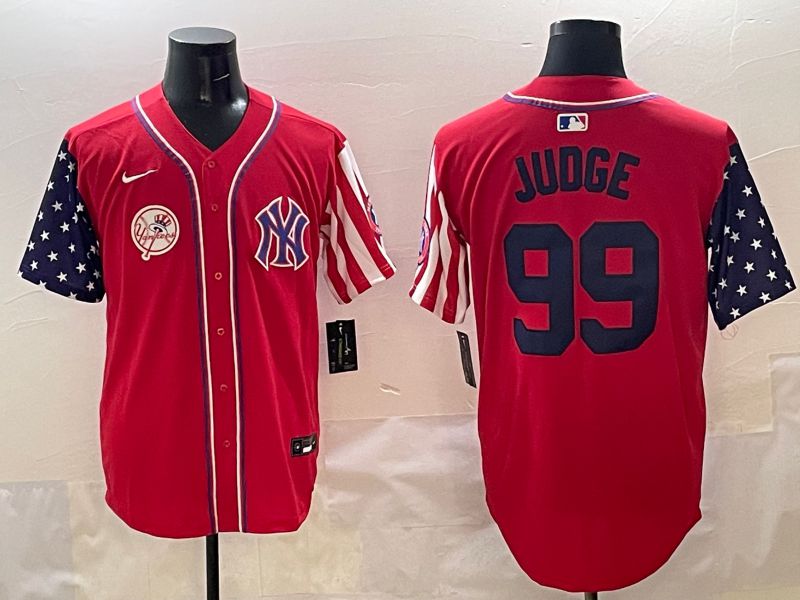 Men New York Yankees 99 Judge Red a generation of national flags Jointly Name 2025 Nike MLB Jersey style 9
